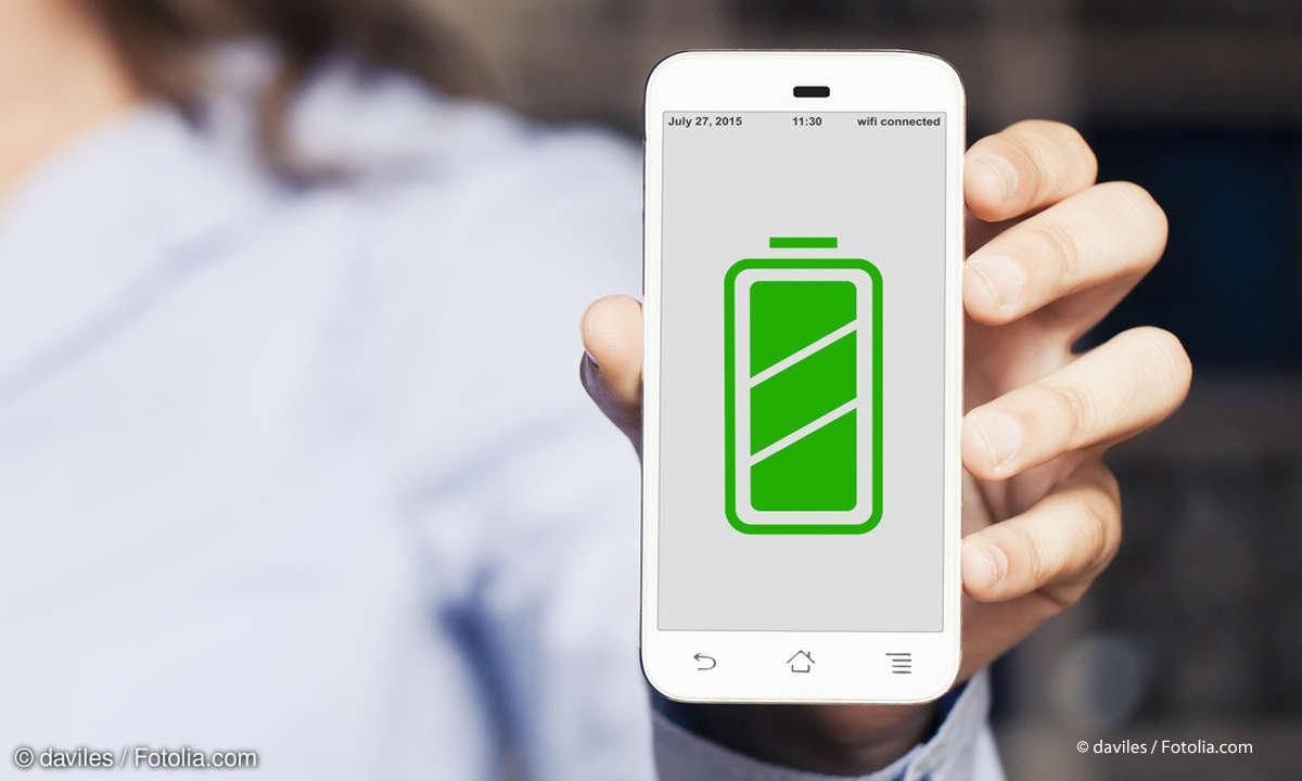 Smartphone mit vollem Akku