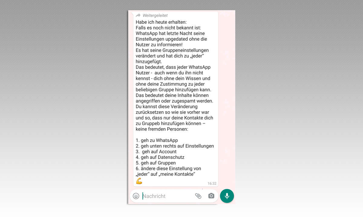 Whatsapp Screenshot Kettenbrief Gruppenchat