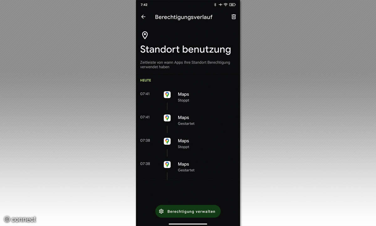 Android: Privacy Dashboard nachrüsten - Screenshot
