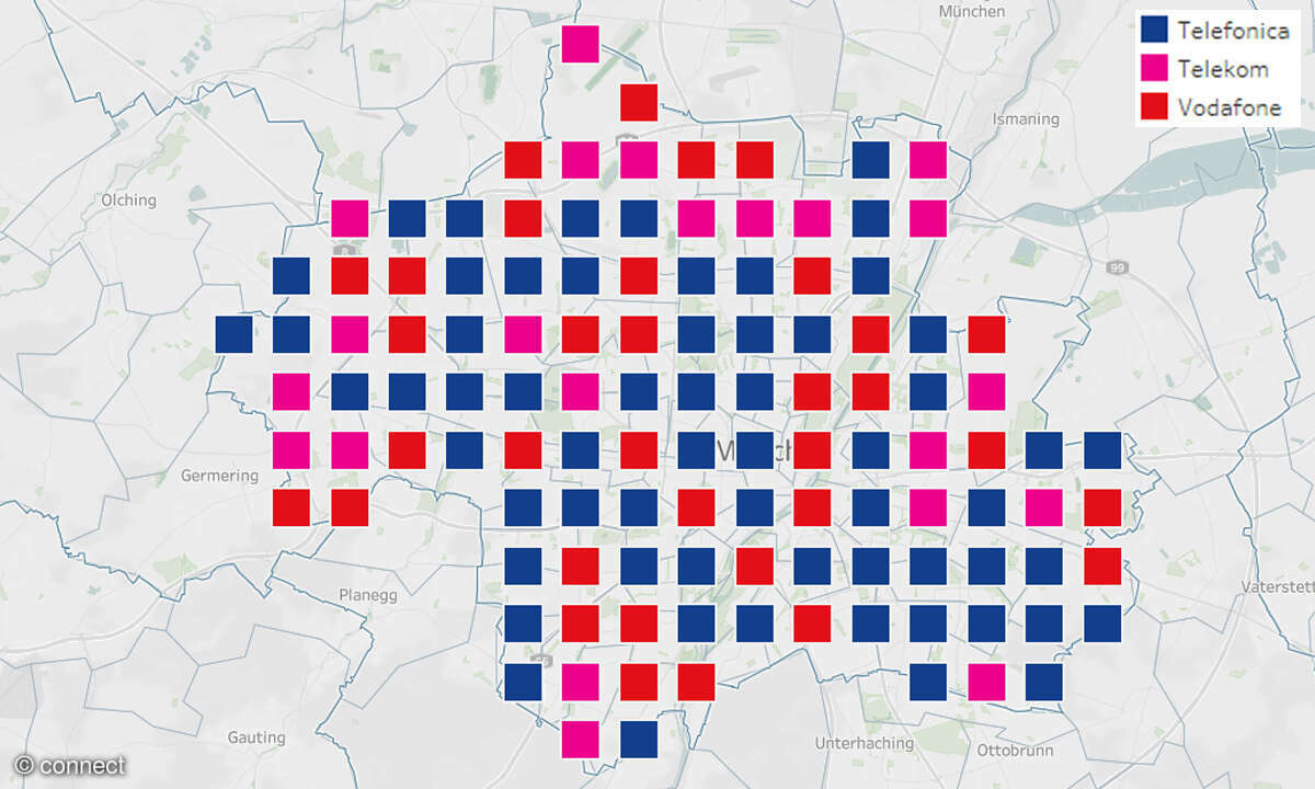 Mobilfunknetztest 2025: Qualität der Breitbandversorgung Kacheln München